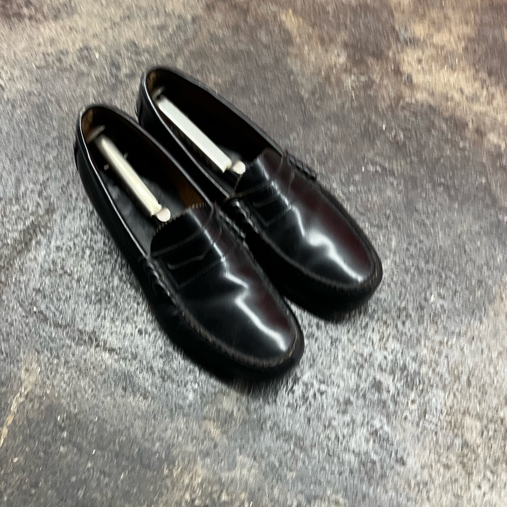 Vtg Made in USA Black Leather Penny Loafers men’s 7.5  #loafers #leather